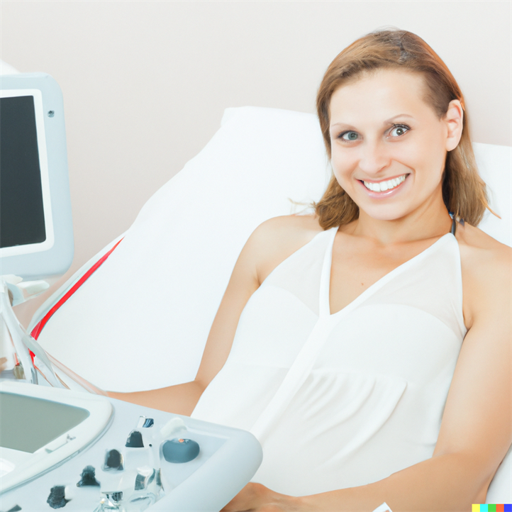 DALL·E 2023-09-20 10.28.38 - ultrasound device handle on stomach smiling patient